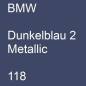 Preview: BMW, Dunkelblau 2 Metallic, 118.